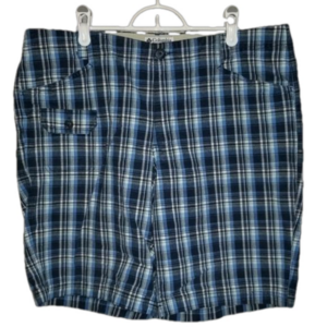 Columbia Womens Flat Front Blue Plaid Shorts Label Reads Size 16 AL 4510